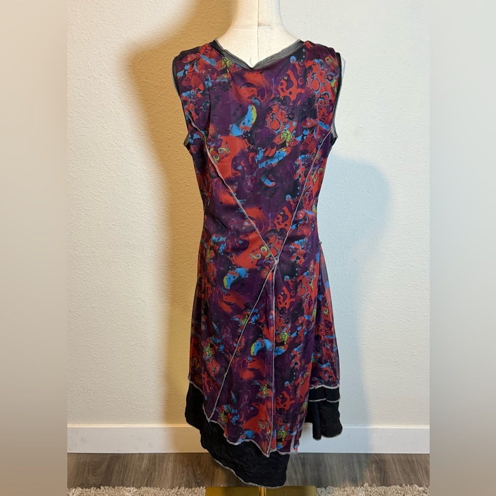 NWT Dolcezza Colorful Abstract Print Dress size Large - Picture 6 of 12